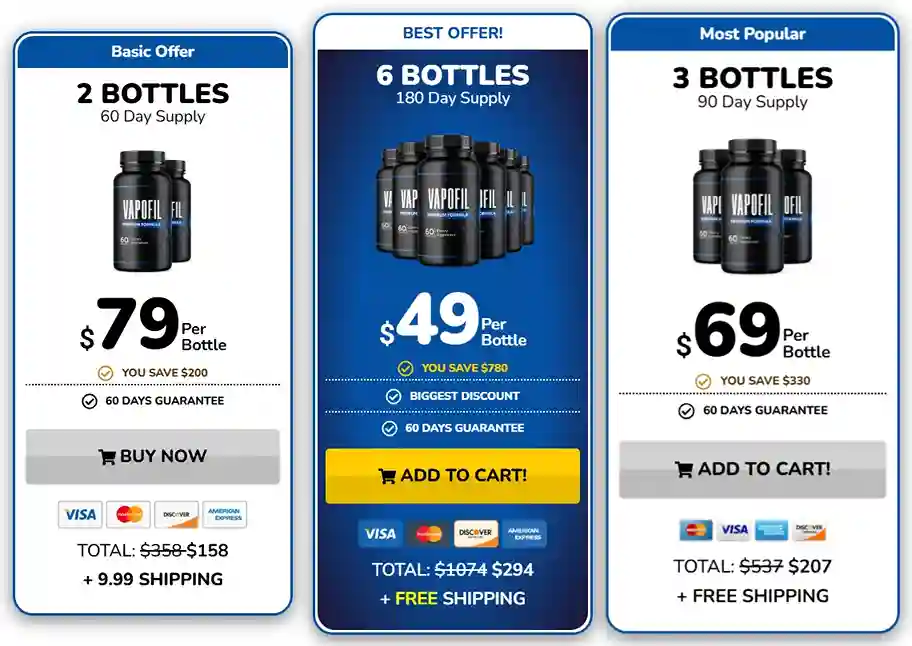 Vapofil Pricing Guide