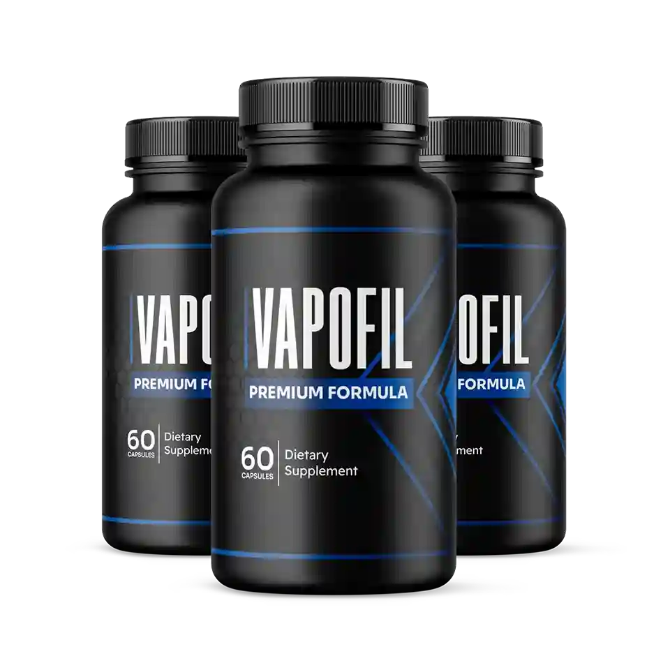 Vapofil male vitality supplement bottles